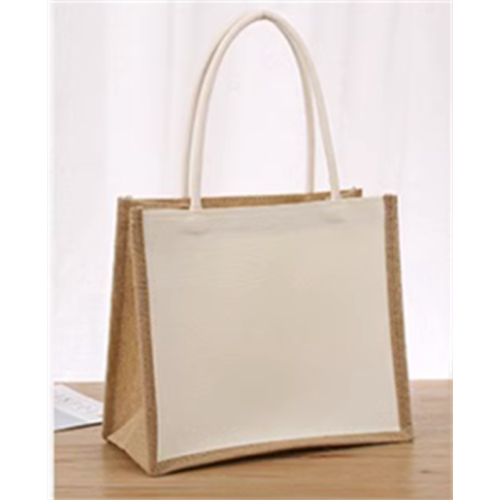 White Linen Patchwork Durable Shopping Bag