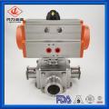 Sanitary 3 Way Pneumatic Ball Valves