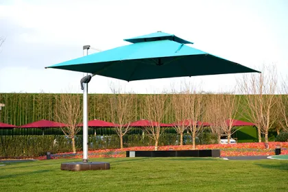 Outdoor Roman umbrellas without lights