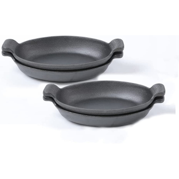 Non-Stick Coating Cast Iron Baking Pan with 2 Handles