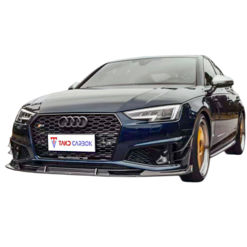 High-Quality Dry Carbon Fiber Body Kit for Audi A4/S4 2017-2019: Front Bumper Lip & Rear Diffuser