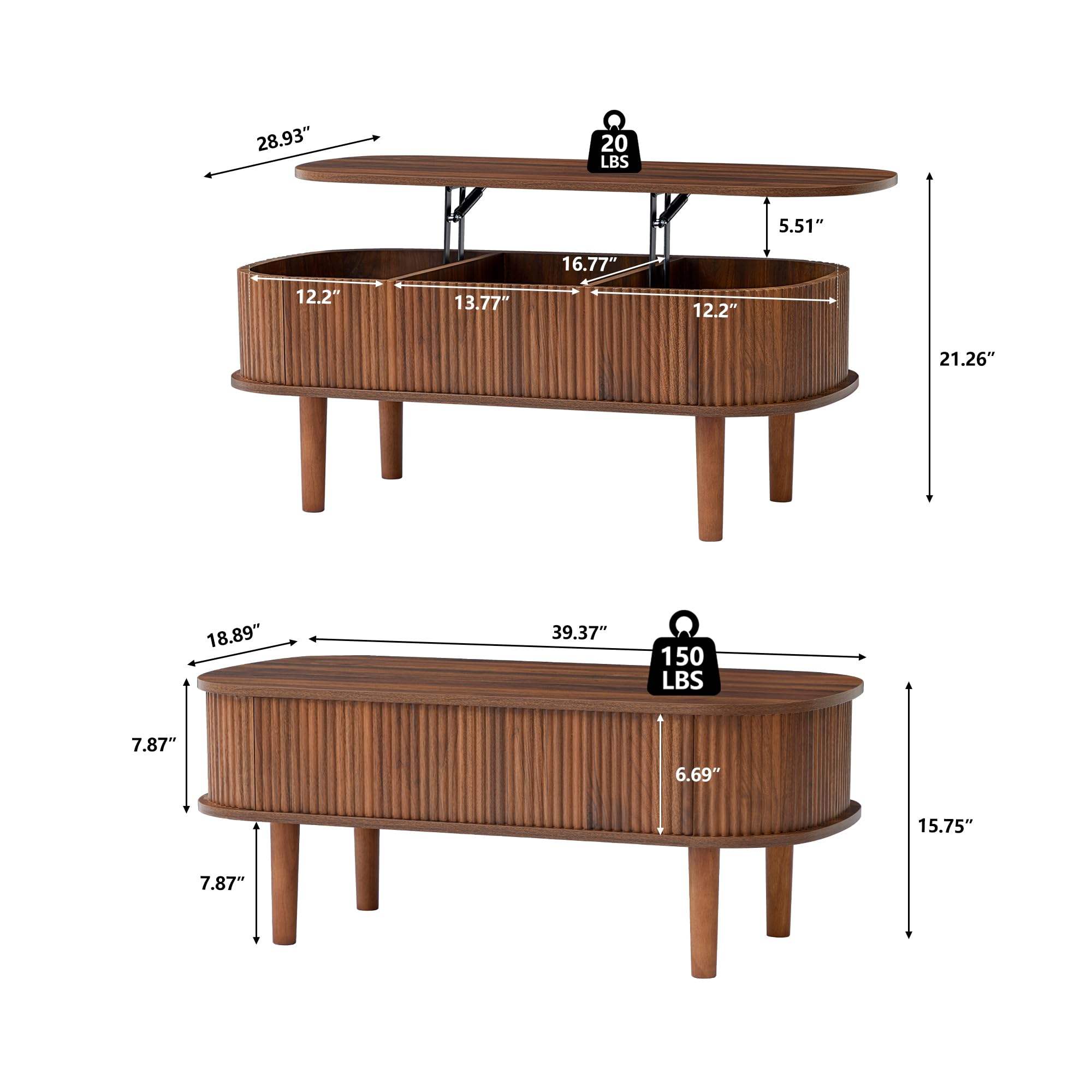 adjustable coffee table