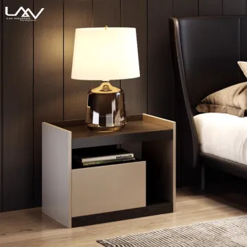 Contemporary Nordic Wooden Nightstand Bedroom Storage Drawers