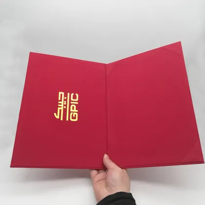Custom Red Velvet Luxury Paper Menu