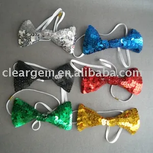 sparkling sequin bow ties