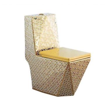 Ванная санитарная посуда Золотая керамическая сифон