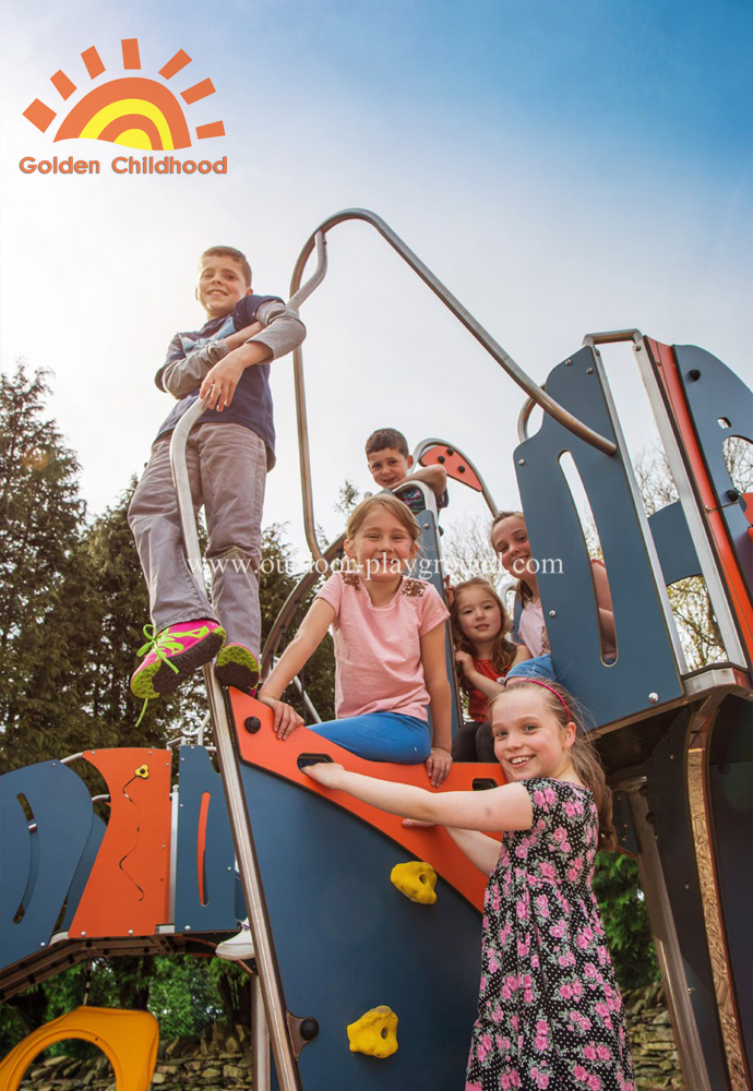 Outdoor Plastic Play Climbing Slide Structure