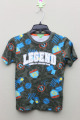 Boy's 100% Cotton All Over Print T-Shirt with Flocking Print