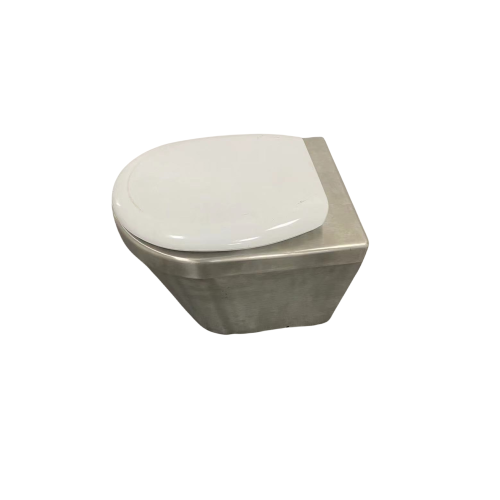 Vakuumtoilette aus Edelstahl