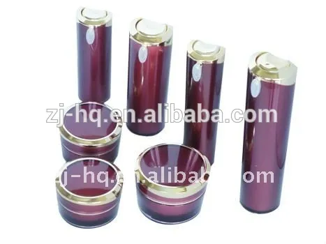 round acrylic jar and bottle fancy cosmetic packaging