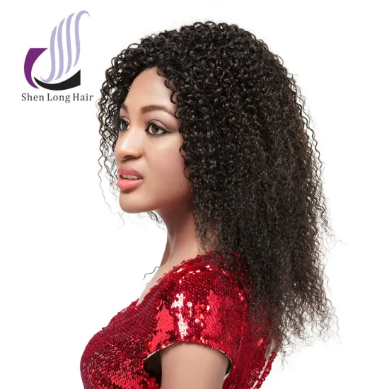 2015 the most popular 6A grade cheap pure human hair kinky curly u part wig