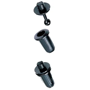Rohs black ABS speaker plug and socket (DJ-001)