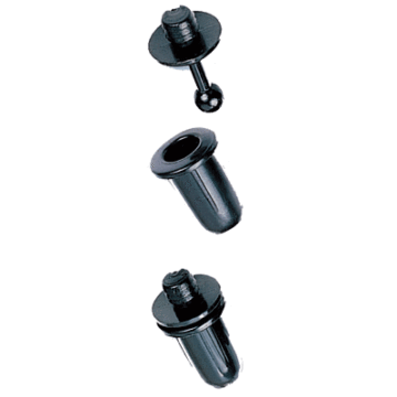 Rohs black ABS speaker plug and socket (DJ-001)