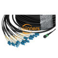 24 F MPO (F) -LC UPC SM 7.0 150M สายไฟเบอร์ออปติก Patch Cord Type B