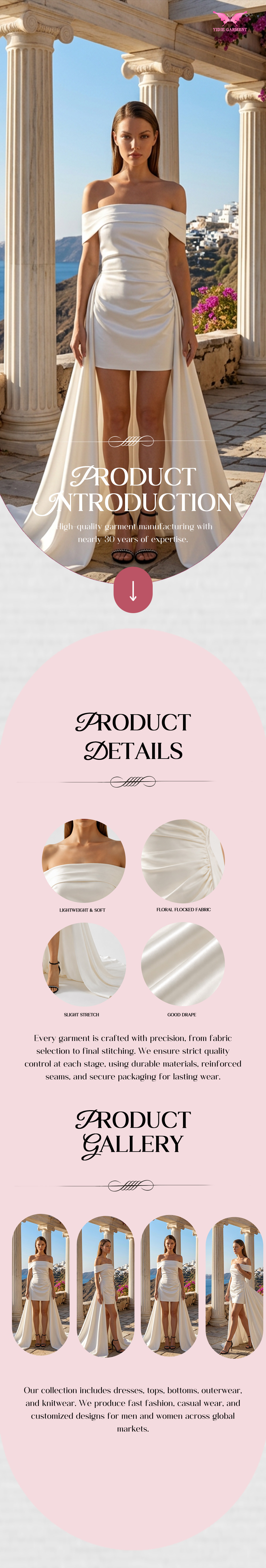 Elegant Trailing Evening Dress
