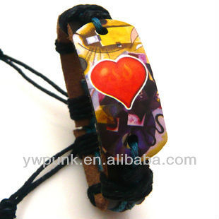 SKUB133 fashion heart red lover love valentine wholesale black and blue wax cord bracelet