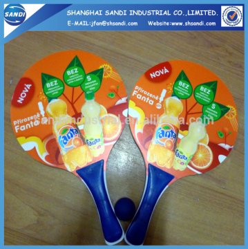 customized printing wooden beach tennis racket