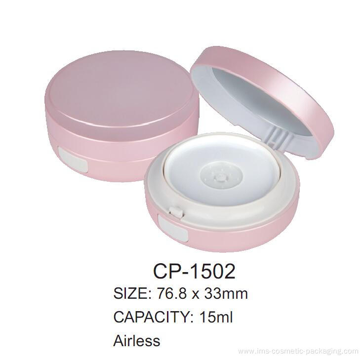 Round plastic cushion compact case CP-1502