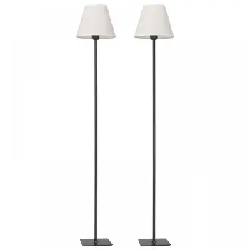 Modern Floor Standing Lamp with Linen Lampshade