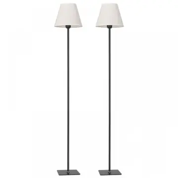 Modern Floor Standing Lamp with Linen Lampshade