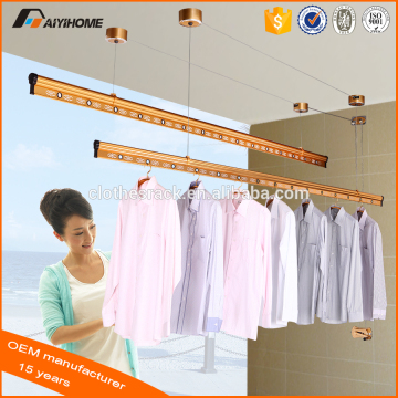 Aluminium Alloy balcony Ceiling Mounted Hand Lifting Clothes Dryer