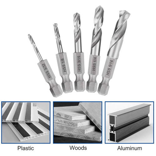 Hex Shank Stubby Drill Bit Set For Metal