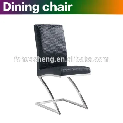Hot sale Black PU Z shape dining chair