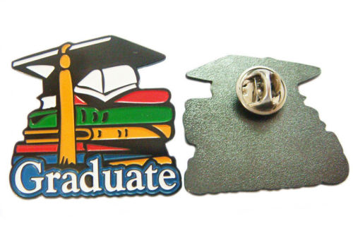 Engraved Graduate Logo Personalized Lapel Pins With Nickel Plated