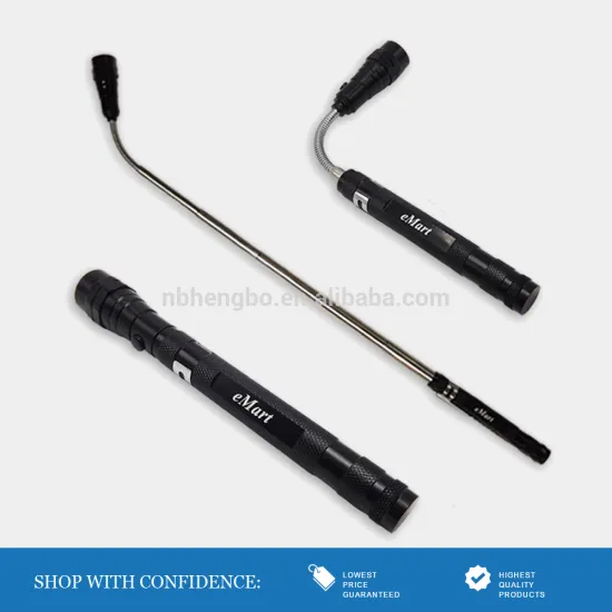 Telescopic LED Flashlight LED Work Light 5 Pound Magentic Pick Up Tool Flashlight