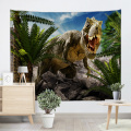 Dinosaurier-Tapisserie-Tyrannosaurus-wilde tüchtige Tier-Wand-hängende tropische Regenwald-Dschungel-natürliche Decke der Wand-3D für Kind