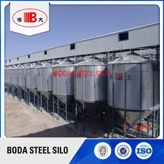galvanized chicken farm wheat corn steel silo tank
