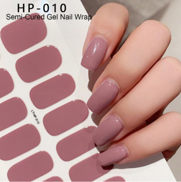 Top Selling 14/16/20/22pcs UV Gel Nail Polish Stickers with LED/UV Lights: Nail Art Wrap Set