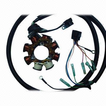 Outboard engine stator coil