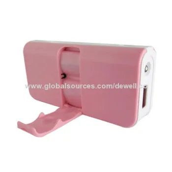 4000/5200mAh Power Bank with Collapsible Stand, Multicolor, Used for iPhone/Samsung/HTC/Nokia Tablet