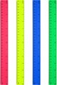 Régua de plástico de várias cores de 30 cm para a secretaria da escola