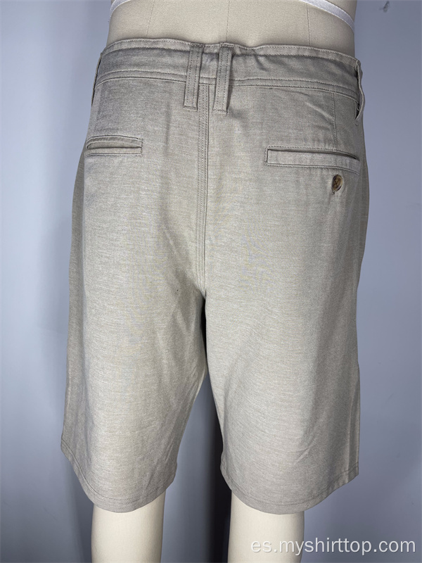 Botón de algodón Drawstring casual capris