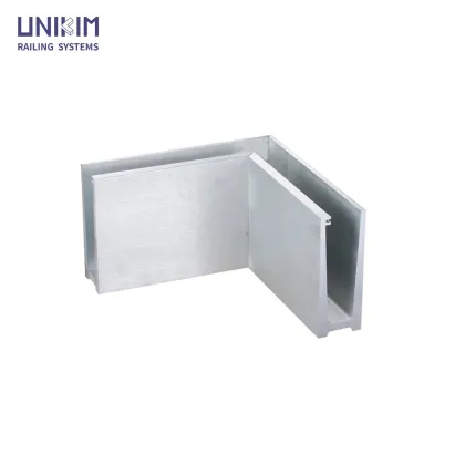 U-shaped groove balcony aluminum plate glass railing