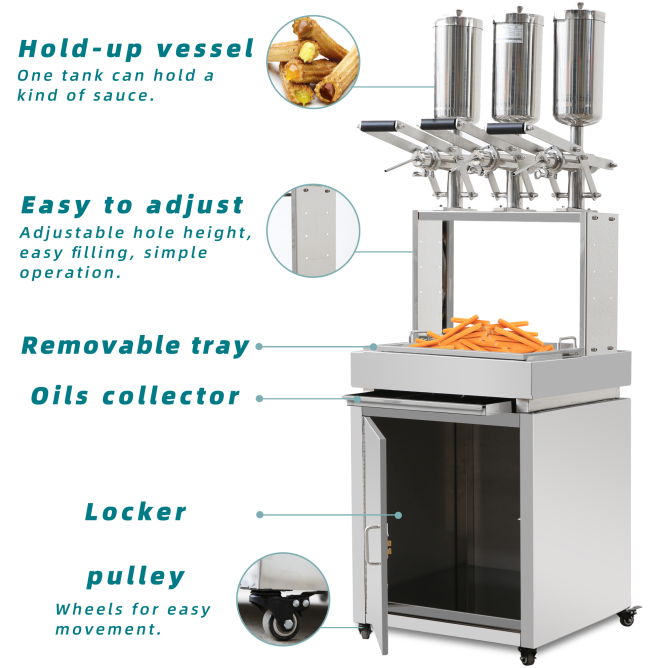 churros filling machine with locker