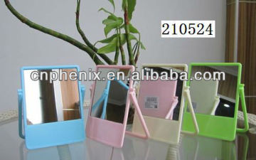 Fashion plastic stand makeup cosmetic mirror