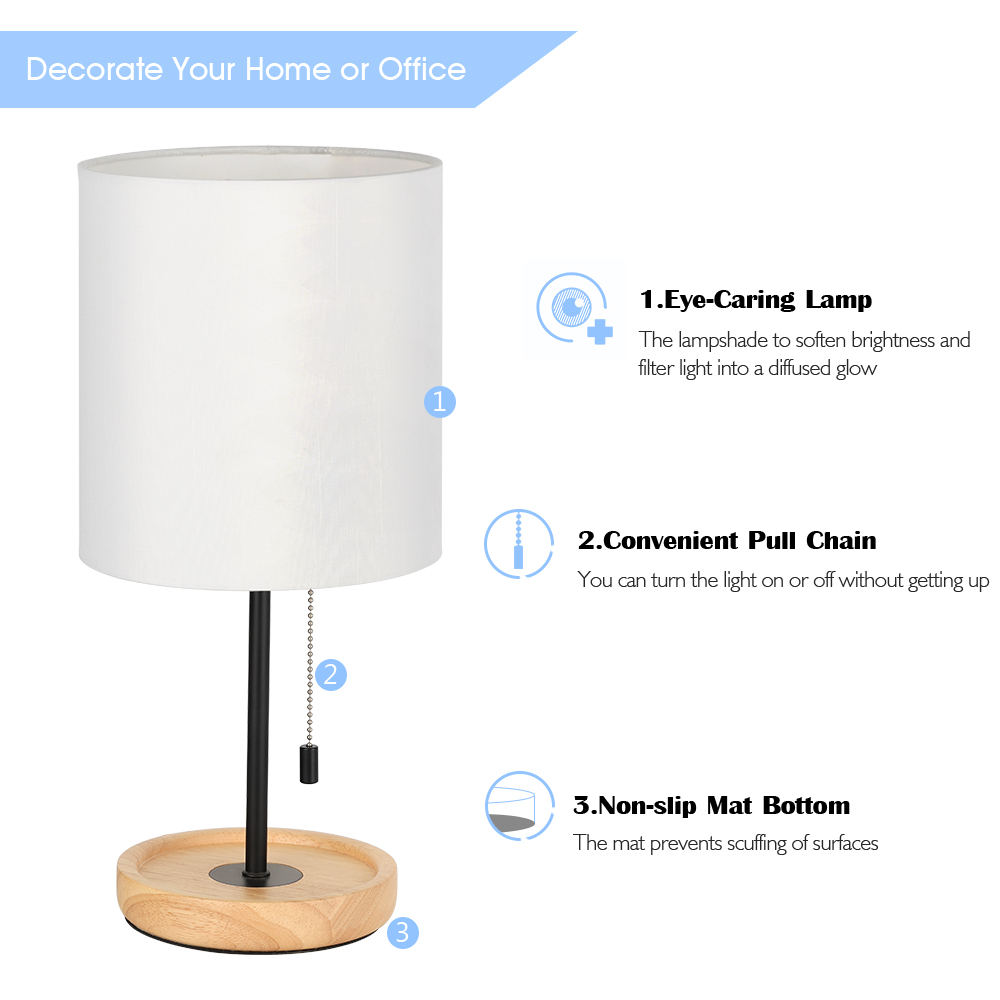 5 Desk Lamp With White Shade