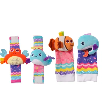 Wholesale Soft Cotton Baby Socks with Rattle Straps