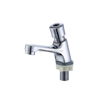 Deck Mounted Chrome Brass Self Closing Time Extended Tap X10087