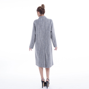 Ladies gray classic Cashmere overcoat