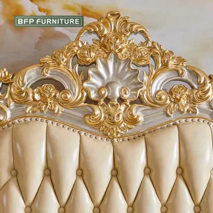 Luxury Solid Wood Bed - BFP Home Royal Palace Bedroom Furniture