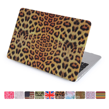 Multicolor Leopard Camouflage Wood Hard Case Flip Cover for Macbook Air 13.3" 11.6"