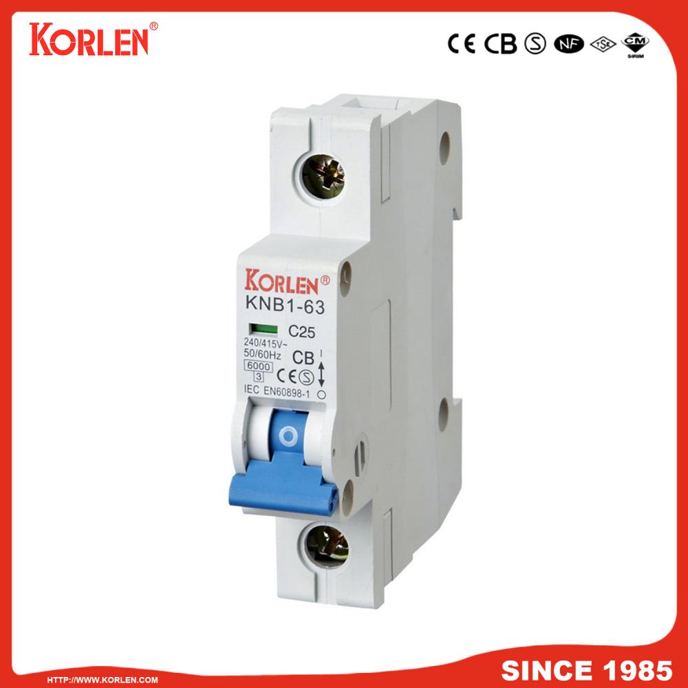 Miniature Circuit Breaker 4.5KA 63A 2P with CB