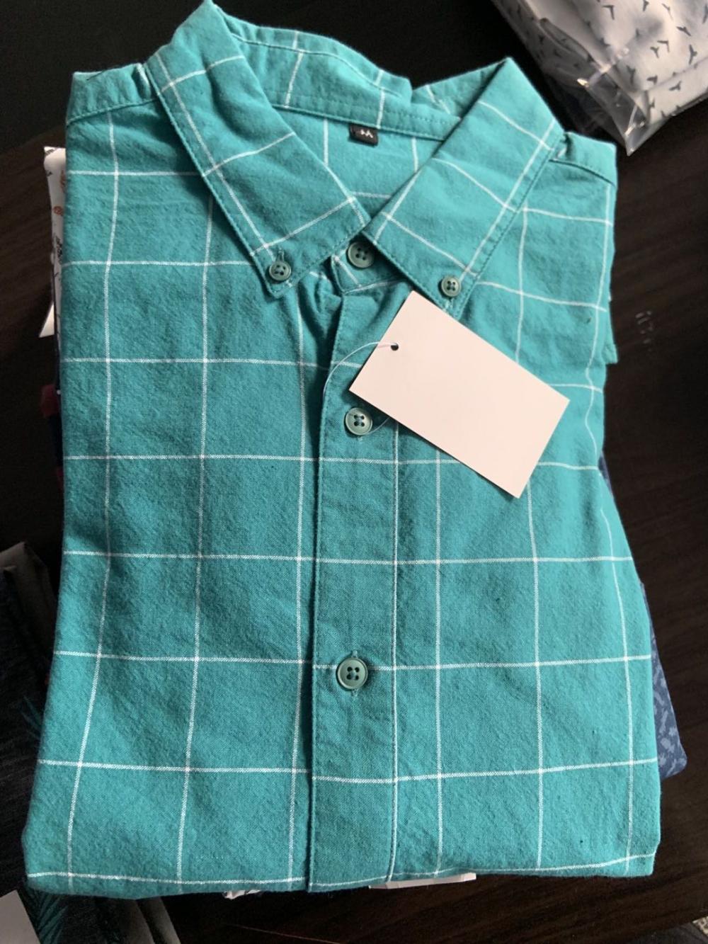 Men's Blue Plaid Casual Shirt