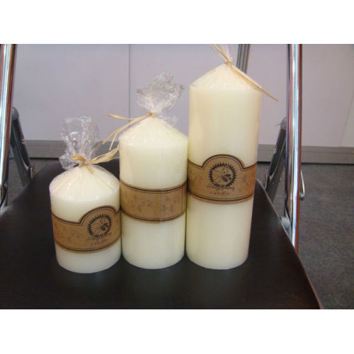 Ivory white church candle