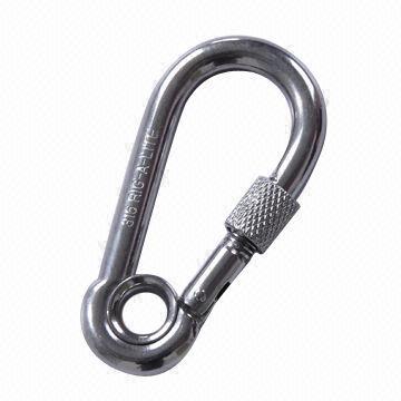Stainless steel snap hook with eye and screw