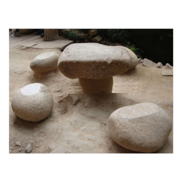 Wholesale Natural River Rock Outdoor Garden Table and Chairs Set - Granite